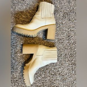 Dolce Vita Caster H2O White Leather Booties